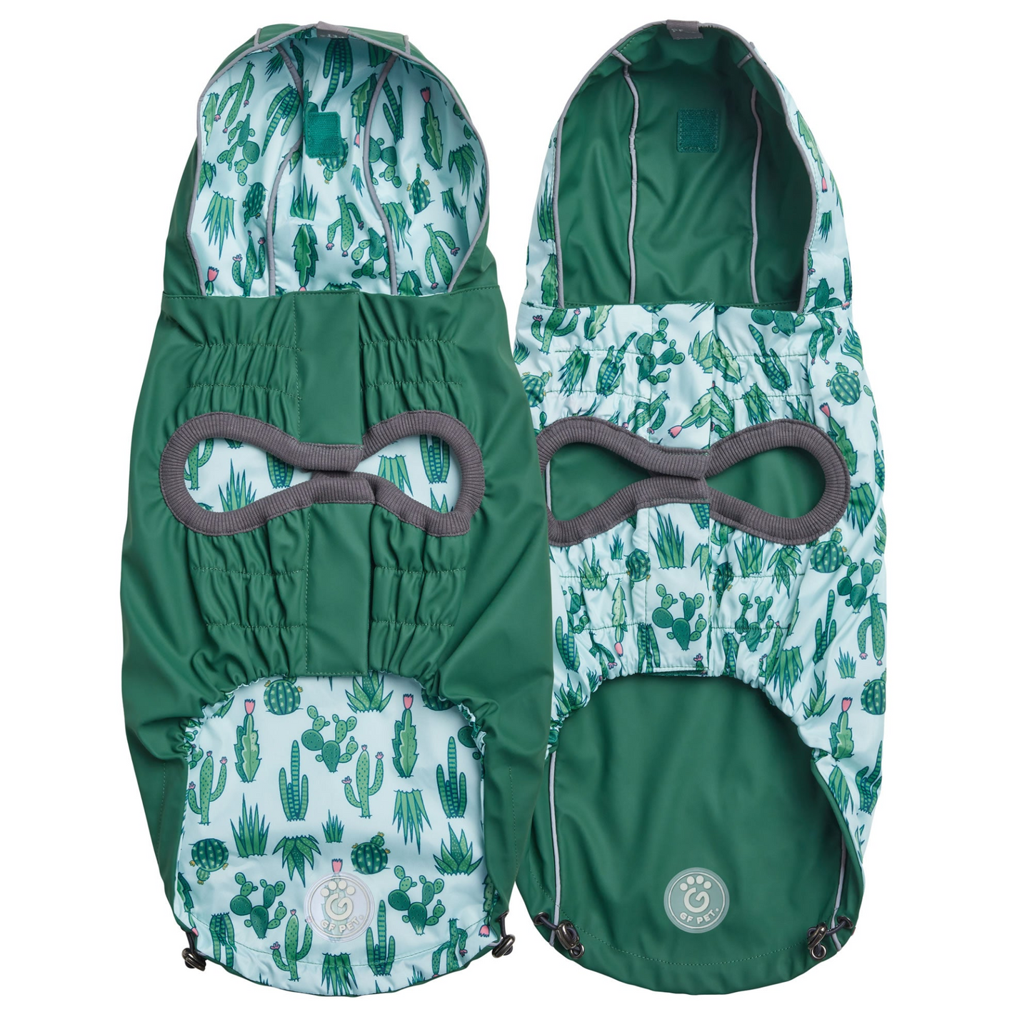 Reversible Elasto-Fit Raincoat - Green/Green | Waterproof and Stylish