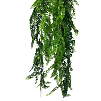 Artificial Hanging Fern Basket – UV Resistant (13.8in x 49.2in | 35cm x 125cm)-4