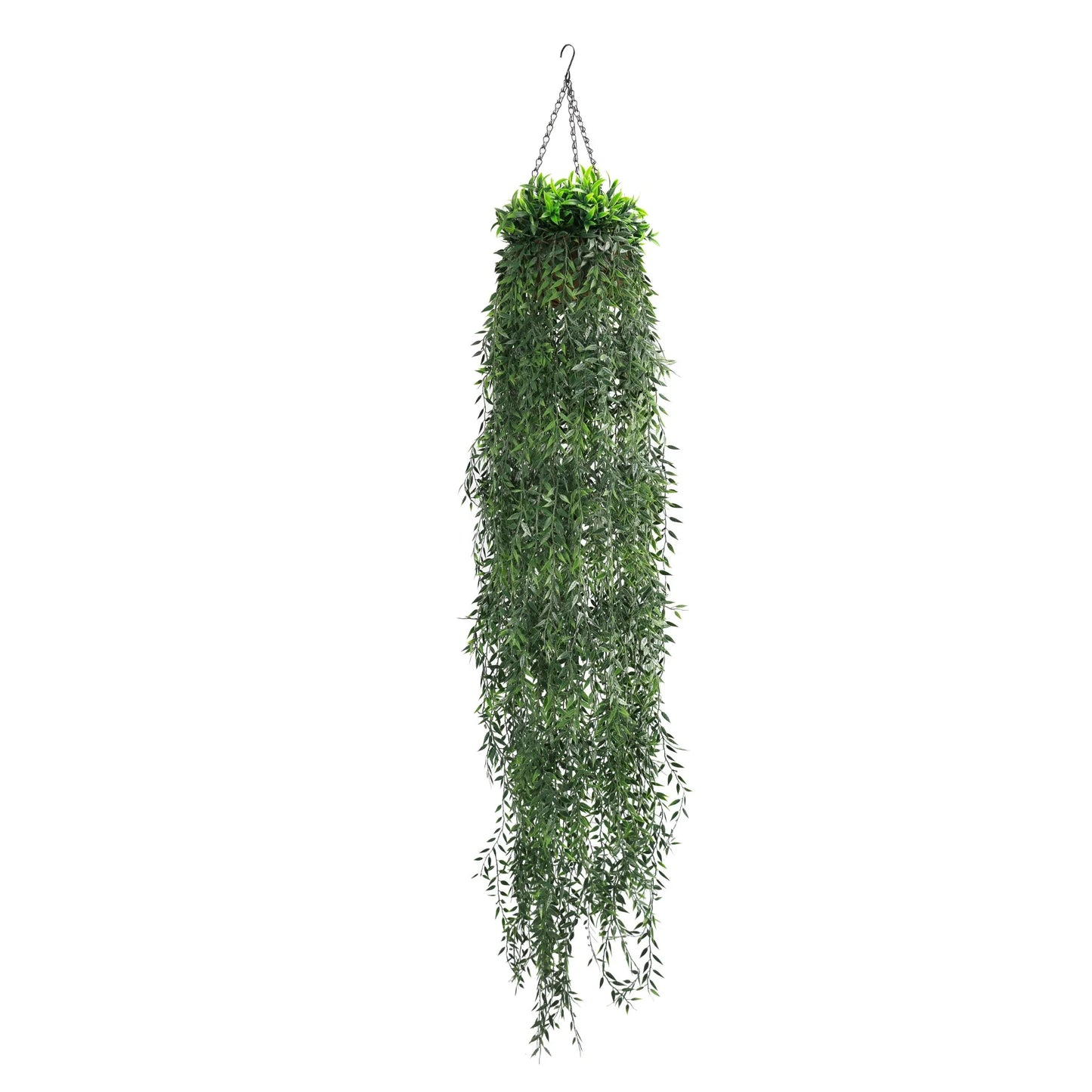 Artificial Hanging Fern Basket – UV Resistant (10.2in x 53.1in | 26cm x 135cm)-0