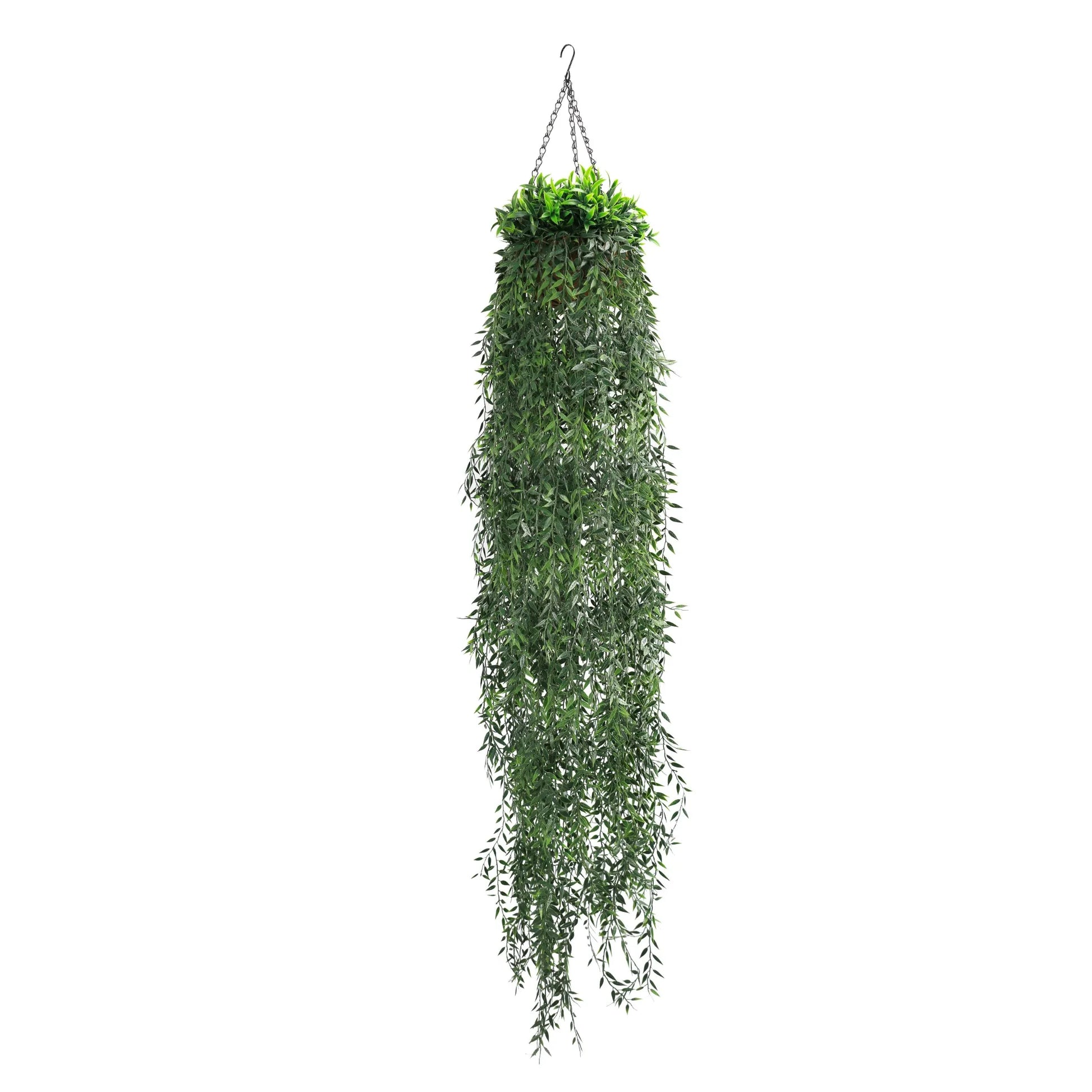 Artificial Hanging Fern Basket – UV Resistant (10.2in x 53.1in | 26cm x 135cm)-0