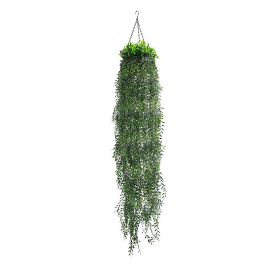Artificial Hanging Fern Basket – UV Resistant (10.2in x 53.1in | 26cm x 135cm)-0