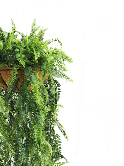 Artificial Hanging Fern Basket – UV Resistant (17.7in x 49.2in | 45cm x 125cm)-2