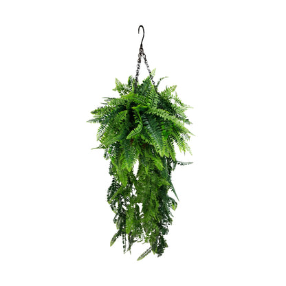 Artificial Hanging Fern Basket – UV Resistant (17.7in x 49.2in | 45cm x 125cm)-3
