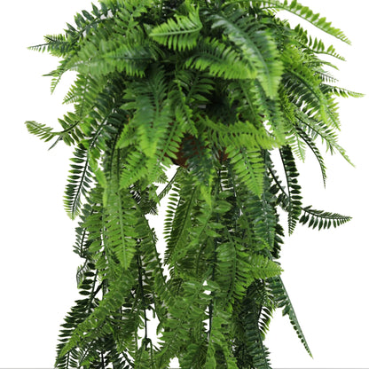 Artificial Hanging Fern Basket – UV Resistant (17.7in x 49.2in | 45cm x 125cm)-4