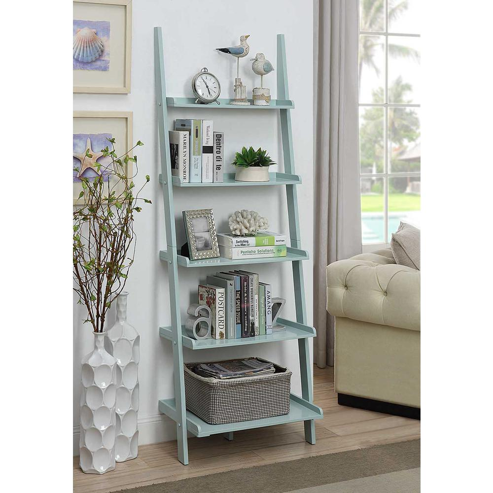 American Heritage Bookshelf Ladder - 5-Tier Wooden Shelf for Stylish Home & Office Storage and Display - Elegant & Durable Design