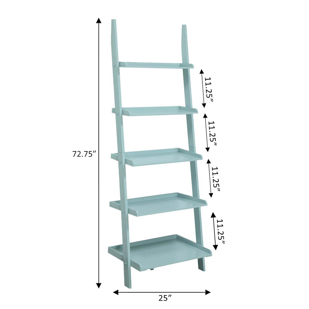 American Heritage Bookshelf Ladder - 5-Tier Wooden Shelf for Stylish Home & Office Storage and Display - Elegant & Durable Design