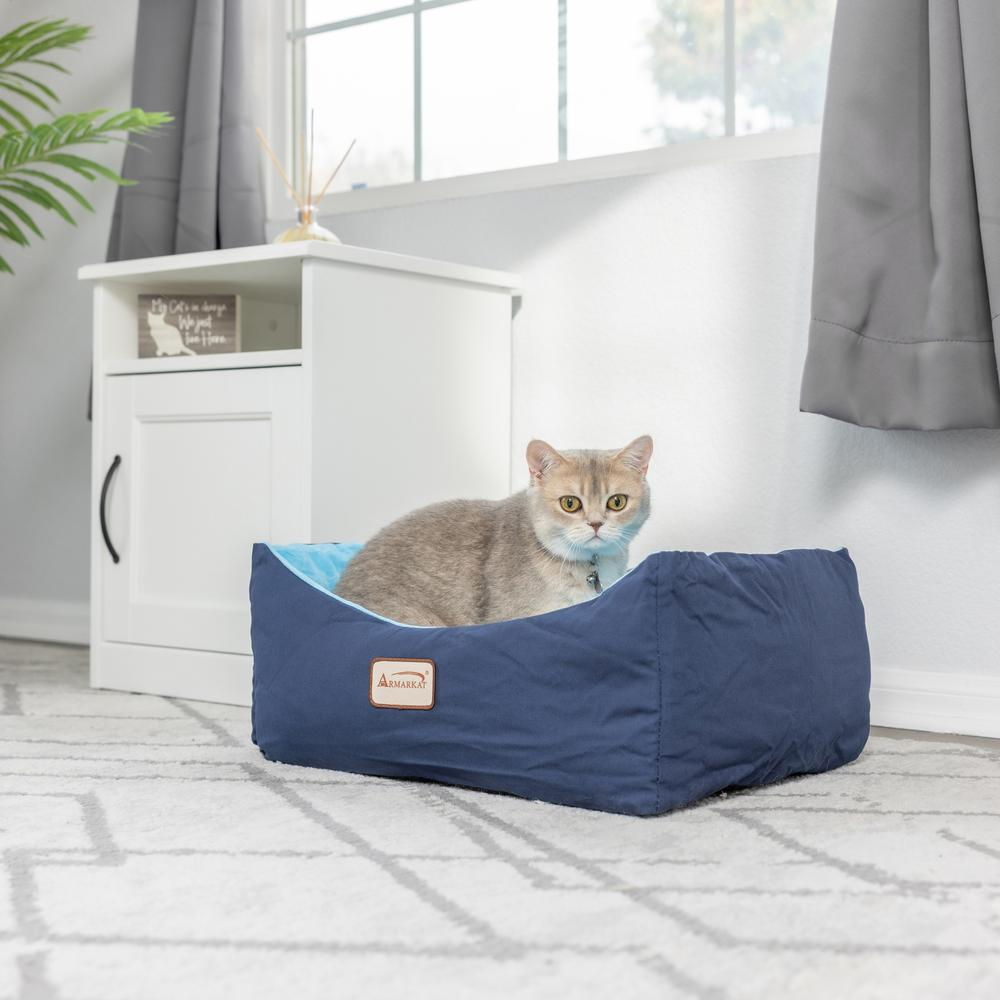 Armarkat Pet Bed Model C09HSL/TL Blue - Comfortable and Durable for Cats and Small Dogs