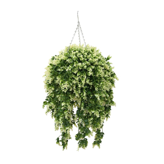 Artificial Spring Evergreen Hanging Basket UV Resistant (Outdoor Proof)-0