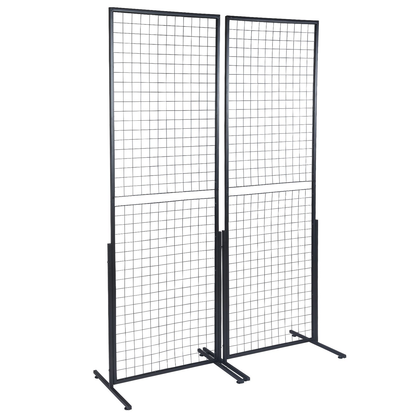 VEVOR 2' x 5.6' Grid Wall Panels Tower - Wire Gridwall Display Racks for Art Craft Shows and Retail Display