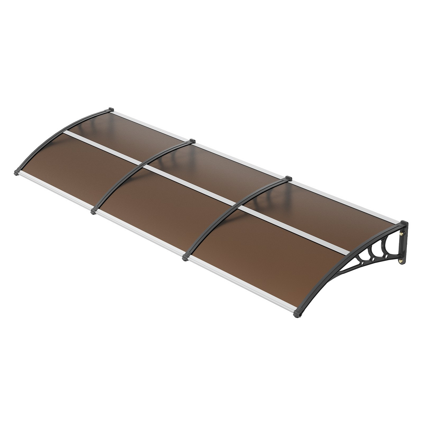 VEVOR Window Door Awning Canopy 40" x 120" - UPF 50+ Polycarbonate Entry Door Outdoor Window Awning Exterior - Sun, UV, Rain, Snow Protection