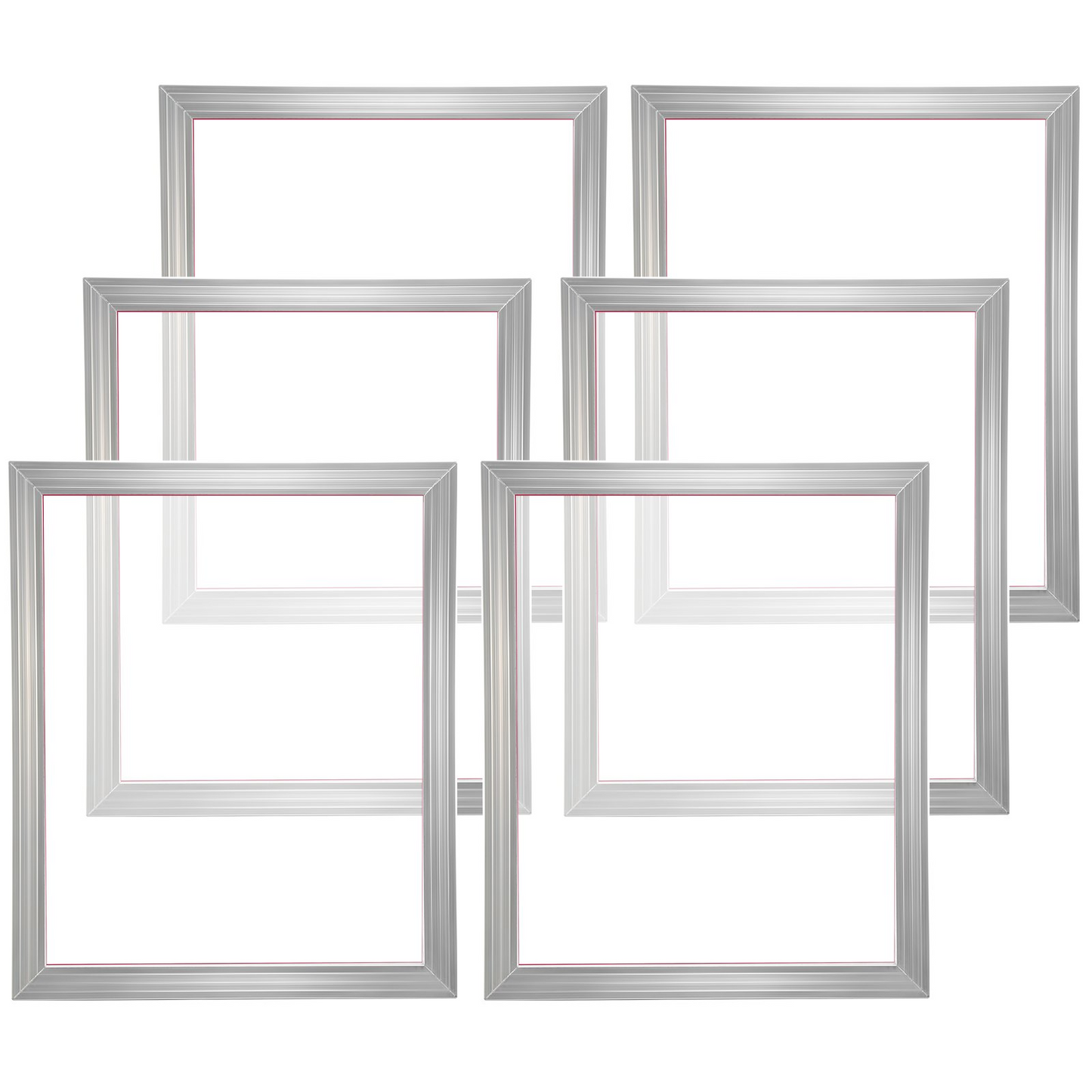 VEVOR Screen Printing Kit - 6 Aluminum Frames with High Tension Nylon Mesh for Professional Screen Printing Projects