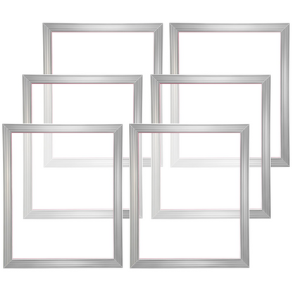 VEVOR Screen Printing Kit - 6 Aluminum Frames with High Tension Nylon Mesh for Professional Screen Printing Projects