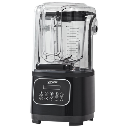 VEVOR Professional Blender with Quiet Shield - 2200W Motor, 68 oz Capacity, 9 Adjustable Speeds, 5 Versatile Functions, Black