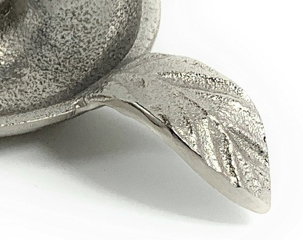 Elegant Vibhsa Silver Taper Candlestick Holder Dish - Perfect Rustic Home Decor Accessory