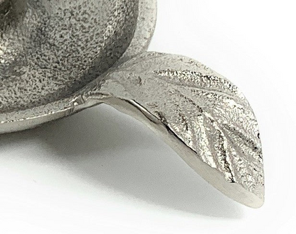 Elegant Vibhsa Silver Taper Candlestick Holder Dish - Perfect Rustic Home Decor Accessory