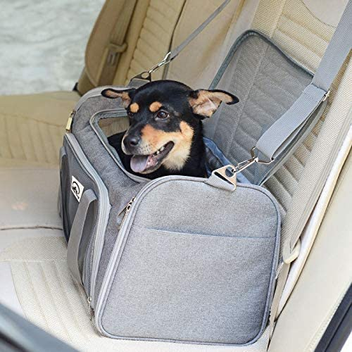 Airline Approved Pet Carrier Bag - Grey, 20" - Comfortable & Stylish Travel for Your Pets