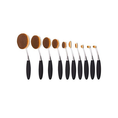 Get the Perfect Makeup Look with the Beauty Experts Set of 10 Oval Beauty Brushes