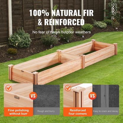 VEVOR Wooden Raised Garden Bed Planter Box - Grow Beautiful Flowers and Vegetables