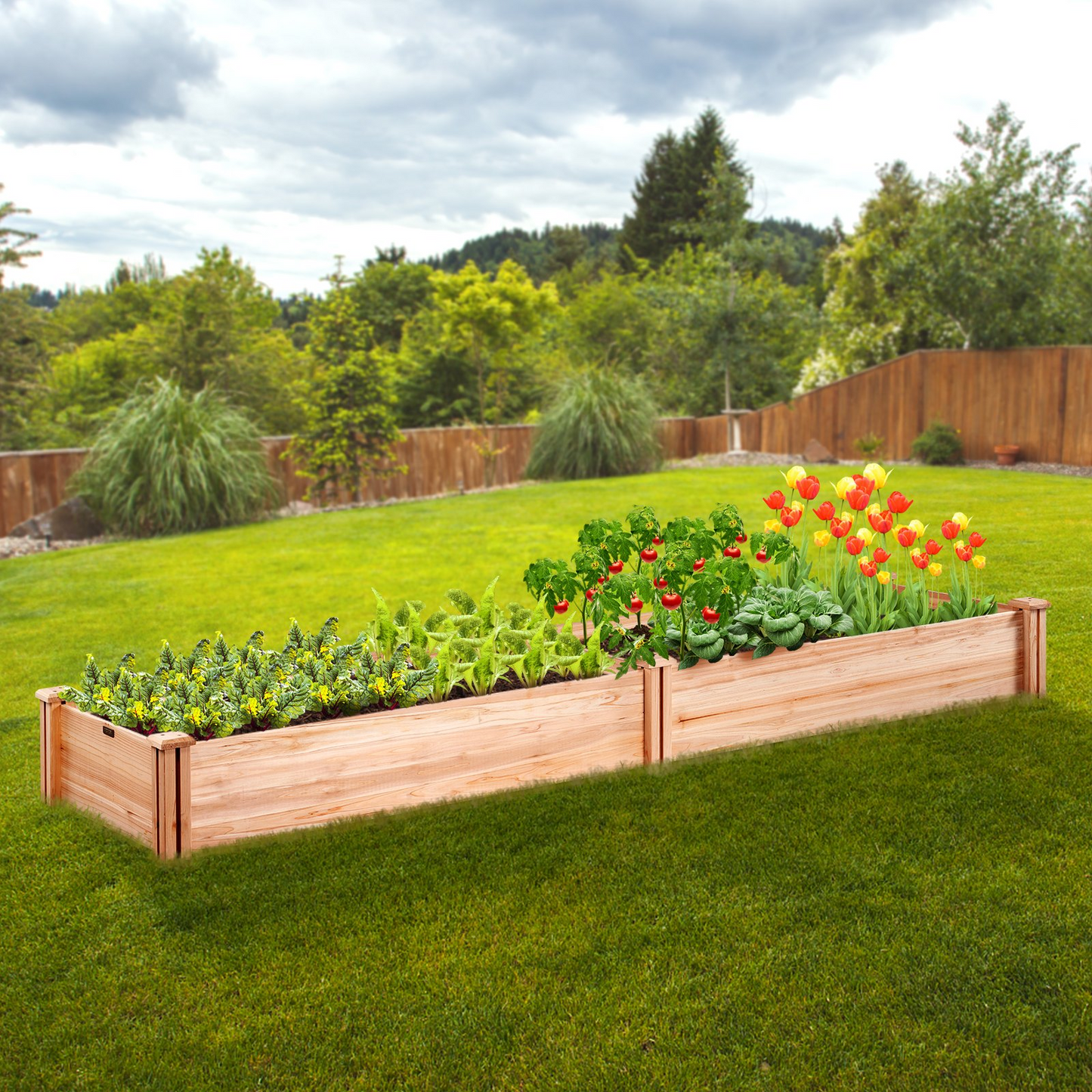 VEVOR Wooden Raised Garden Bed Planter Box - Grow Beautiful Flowers and Vegetables