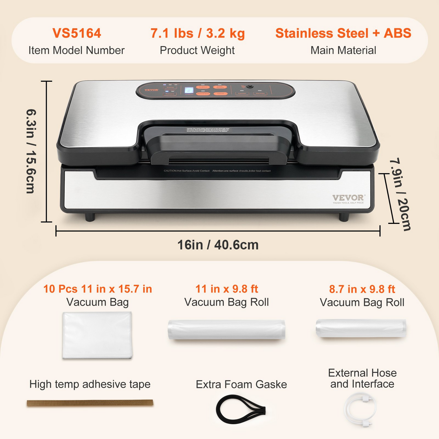 VEVOR Vacuum Sealer Machine - Powerful Dual Pump and Dual Sealing