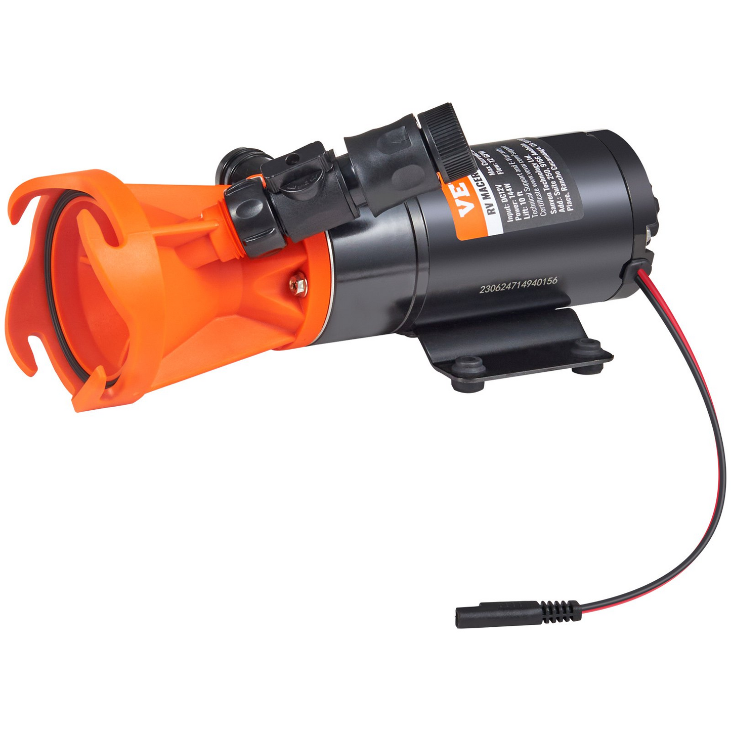 VEVOR RV Portable Macerator Pump - High-Performance 12V 12GPM Waste Pump with Quick Release for Effortless Waste Management in RVs, Boats, Campers
