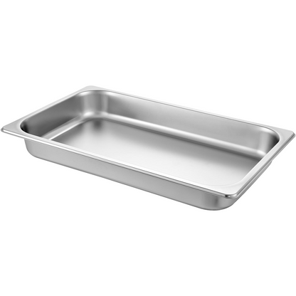 Hotel Pans Full Size 6 Pack set, 2.5 Inch Deep - Stainless Steel Steam Table Pans for Catering & Buffet