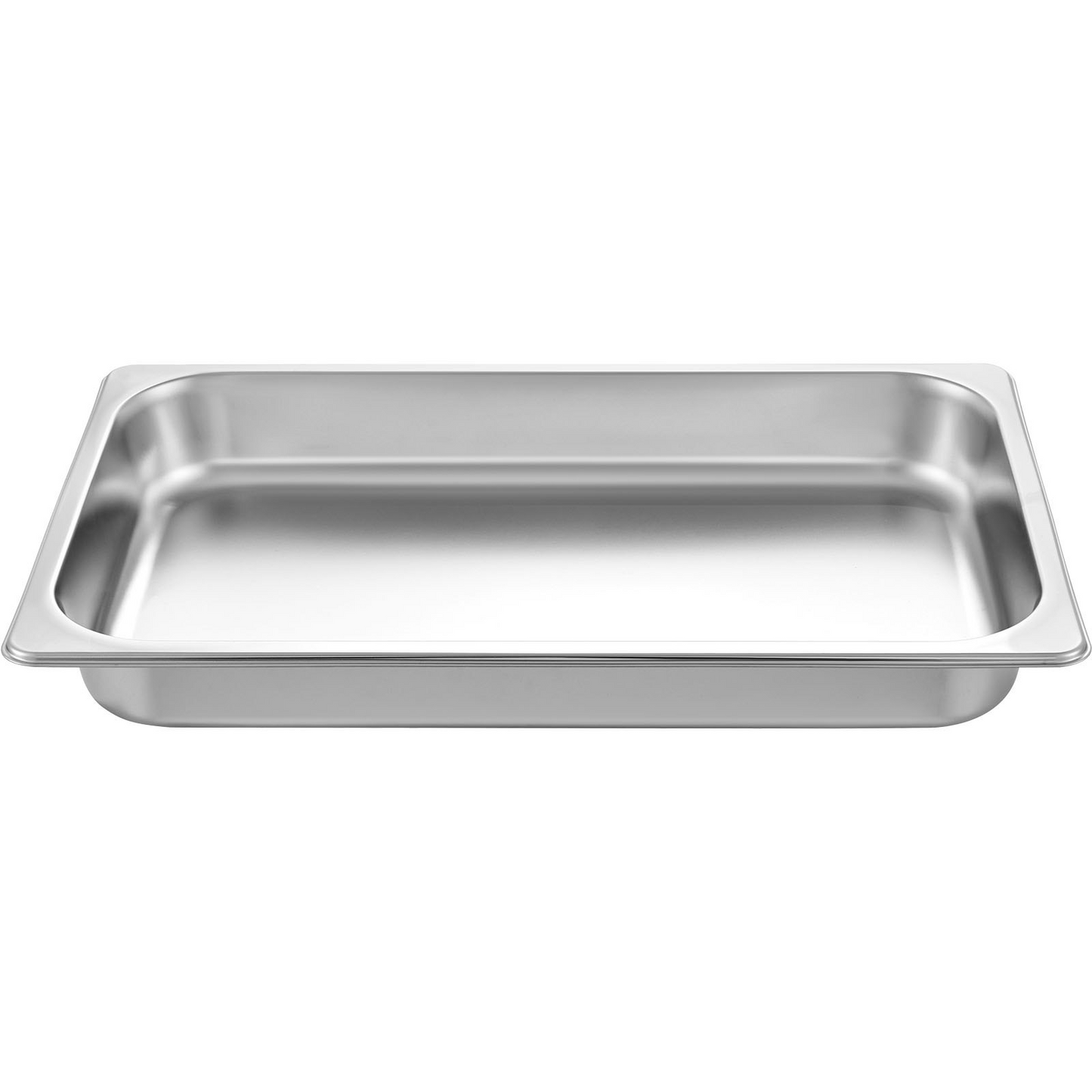 Hotel Pans Full Size 6 Pack set, 2.5 Inch Deep - Stainless Steel Steam Table Pans for Catering & Buffet