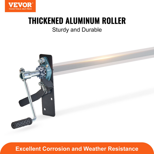 VEVOR Hand Crank Tarp Roller Kit - Durable Aluminum Alloy, Ergonomic Handle for Dump Trucks & Trailers, Adjustable Width 64"-104"