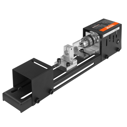 VEVOR Mini Lathe Machine - 2.76 x 6.3 in, 96W 24VDC Motor, 7 Adjustable Speeds, Perfect for DIY Woodworking Projects with Comprehensive Accessory Kit
