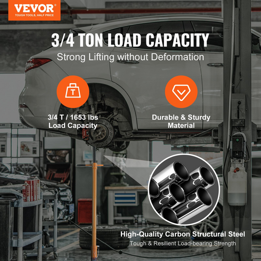 VEVOR Underhoist Stand, 3/4 Ton Capacity Pole Jack, Heavy Duty Jack Stand