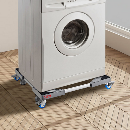 VEVOR Mini Fridge Stand - Heavy-Duty Adjustable Base for Washing Machines, Refrigerators, and Mini Fridges - 400 lbs Load Capacity - Universal Mobile Stand with Locking Swivel Wheels