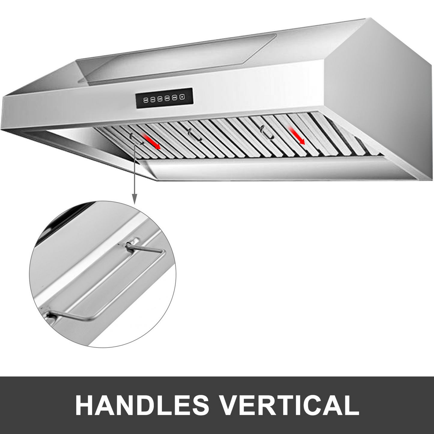 VEVOR Pack of 6 Stainless Steel Commercial Kitchen Hood Filters | Durable 430 Stainless Steel | Optimal Grease Removal | Fast Installation & Maintenance