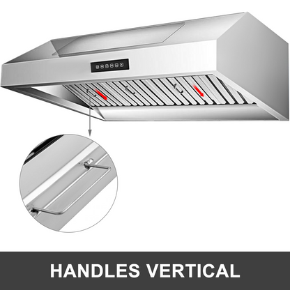 VEVOR Pack of 6 Stainless Steel Commercial Kitchen Hood Filters | Durable 430 Stainless Steel | Optimal Grease Removal | Fast Installation & Maintenance