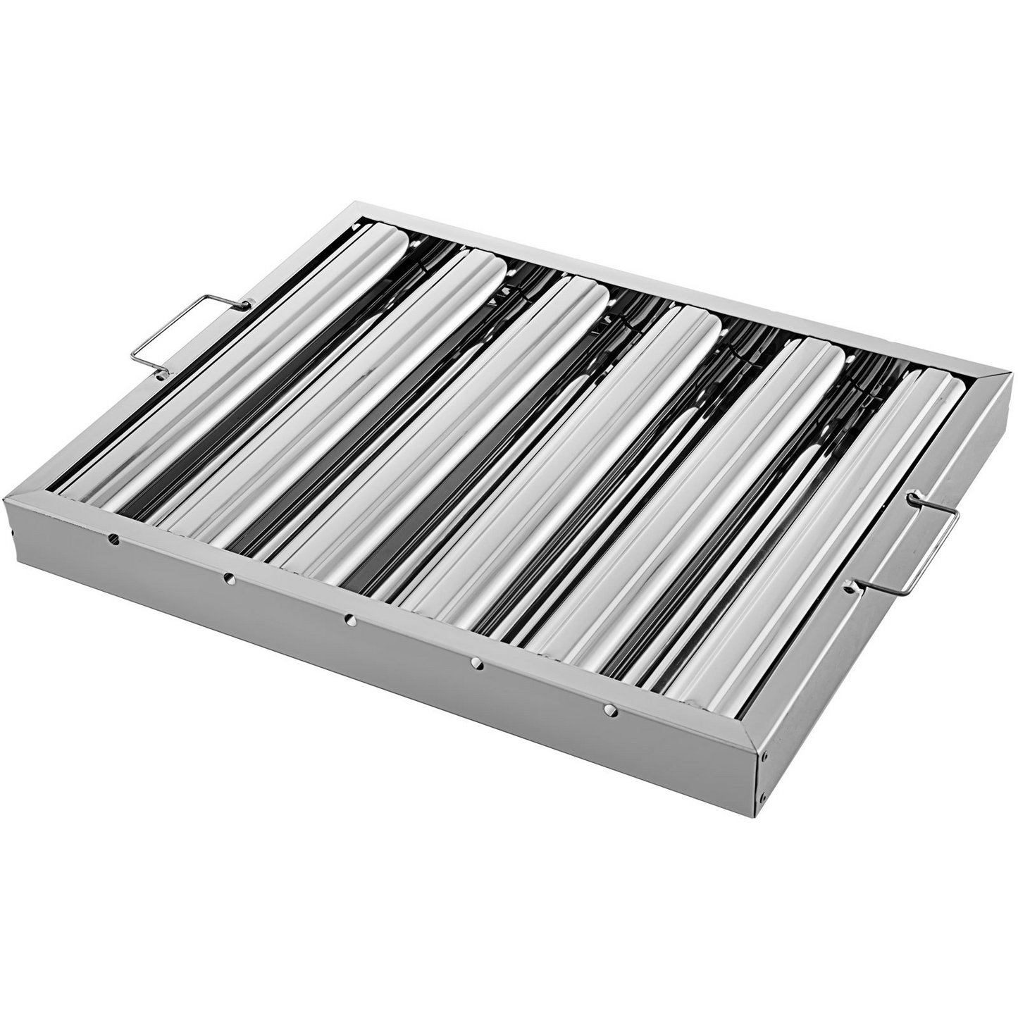 VEVOR Pack of 6 Stainless Steel Commercial Kitchen Hood Filters | Durable 430 Stainless Steel | Optimal Grease Removal | Fast Installation & Maintenance