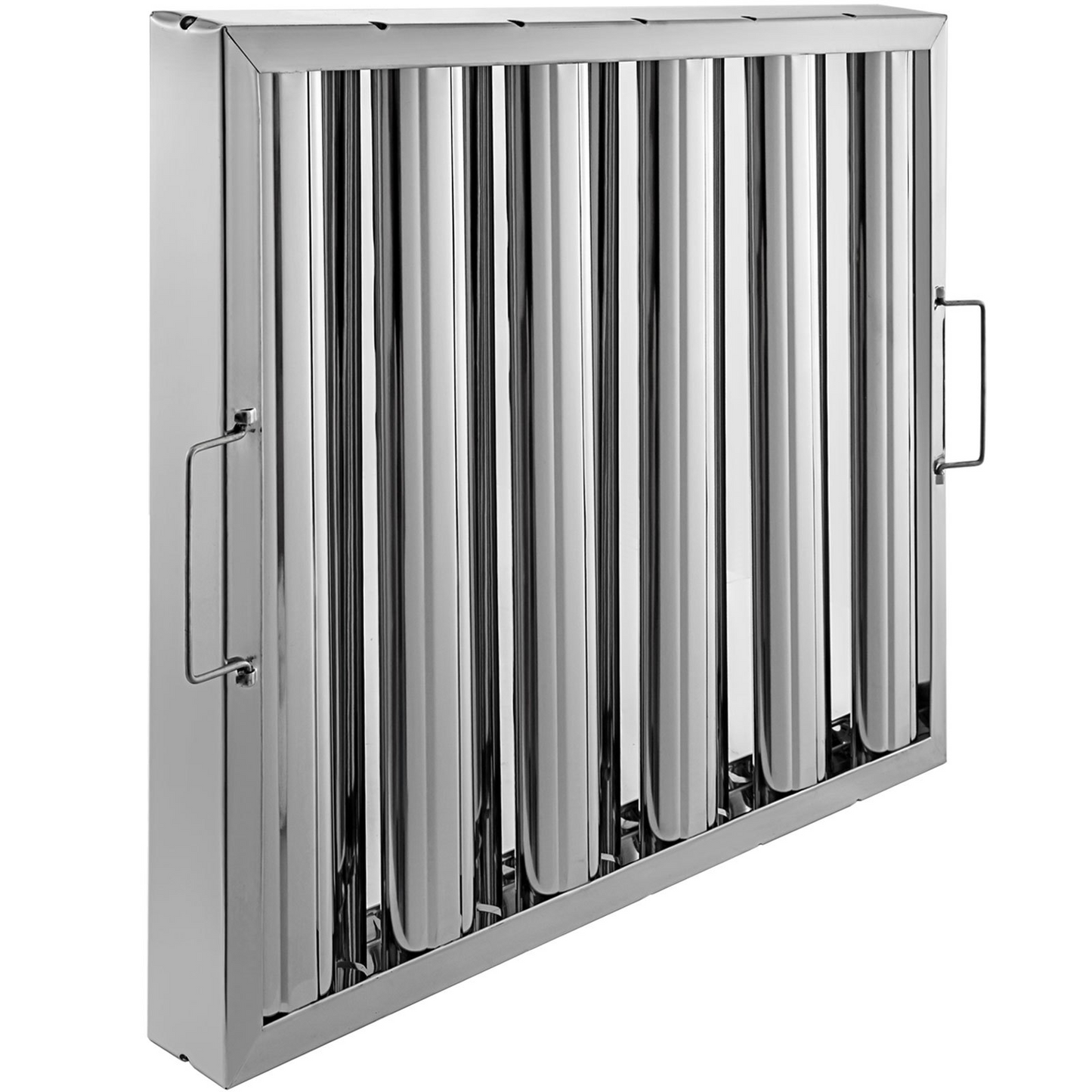 VEVOR Pack of 6 Stainless Steel Commercial Kitchen Hood Filters | Durable 430 Stainless Steel | Optimal Grease Removal | Fast Installation & Maintenance