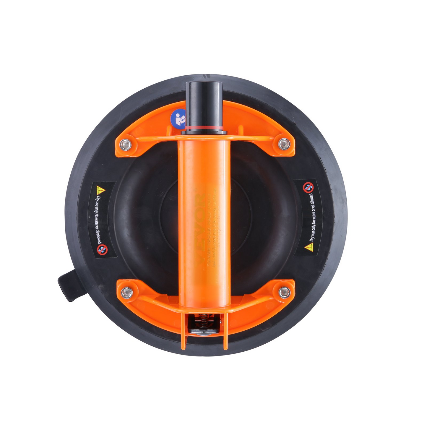 VEVOR Heavy Duty Glass Suction Cup - 8" Vacuum Suction with Steel Handle, 615 lbs Capacity | Ideal for Glass, Granite, Tile, Metal, and Wood Panels | Includes Carry Box for Easy Storage and Transport