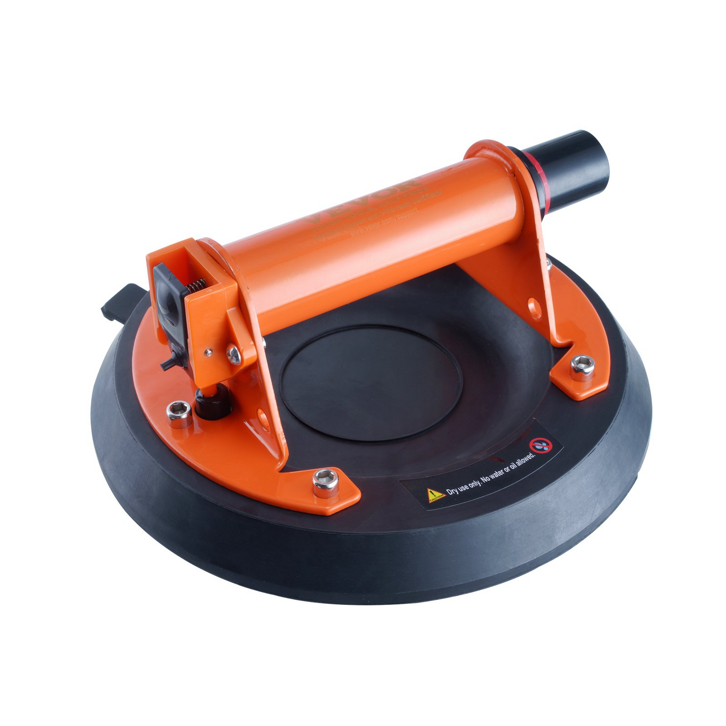 VEVOR Heavy Duty Glass Suction Cup - 8" Vacuum Suction with Steel Handle, 615 lbs Capacity | Ideal for Glass, Granite, Tile, Metal, and Wood Panels | Includes Carry Box for Easy Storage and Transport