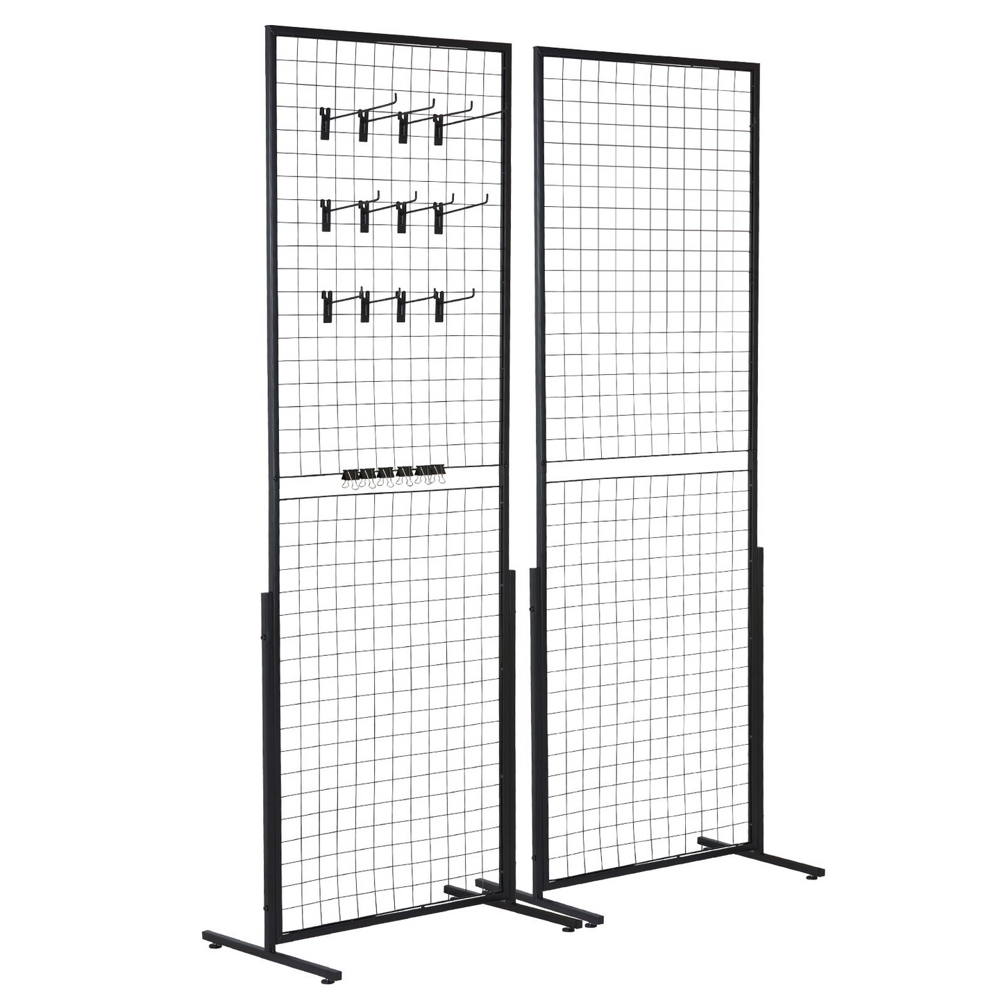 VEVOR 2' x 5.6' Grid Wall Panels Tower - Wire Gridwall Display Racks for Art Craft Shows and Retail Display