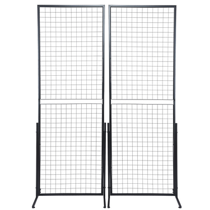 VEVOR 2' x 5.6' Grid Wall Panels Tower - Wire Gridwall Display Racks for Art Craft Shows and Retail Display