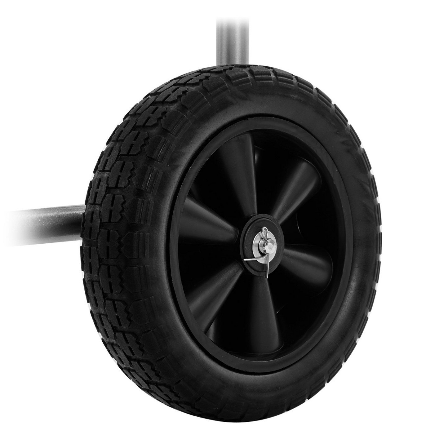 VEVOR Heavy Duty Hose Reel Cart - 300 ft Capacity, 4-Wheel Garden Water Hose Storage with Convenient Basket