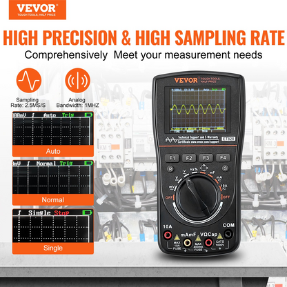 VEVOR 2-in-1 Handheld Digital Oscilloscope – High Precision, Portable Multimeter for Automotive Repair