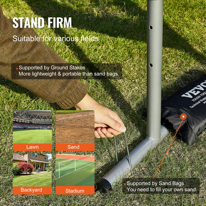 VEVOR 9 Hole Baseball Net - Adjustable 28"x27" Softball & Baseball Training Equipment with Strike Zone & Ground Stakes - Ideal for Pitching & Hitting Practice