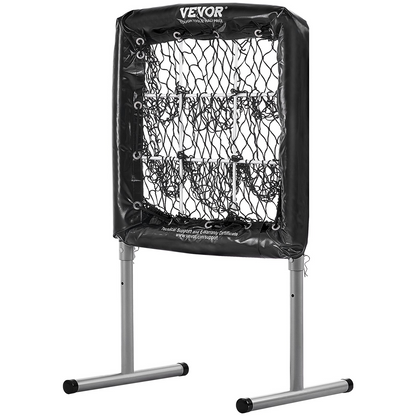 VEVOR 9 Hole Baseball Net - Adjustable 28"x27" Softball & Baseball Training Equipment with Strike Zone & Ground Stakes - Ideal for Pitching & Hitting Practice