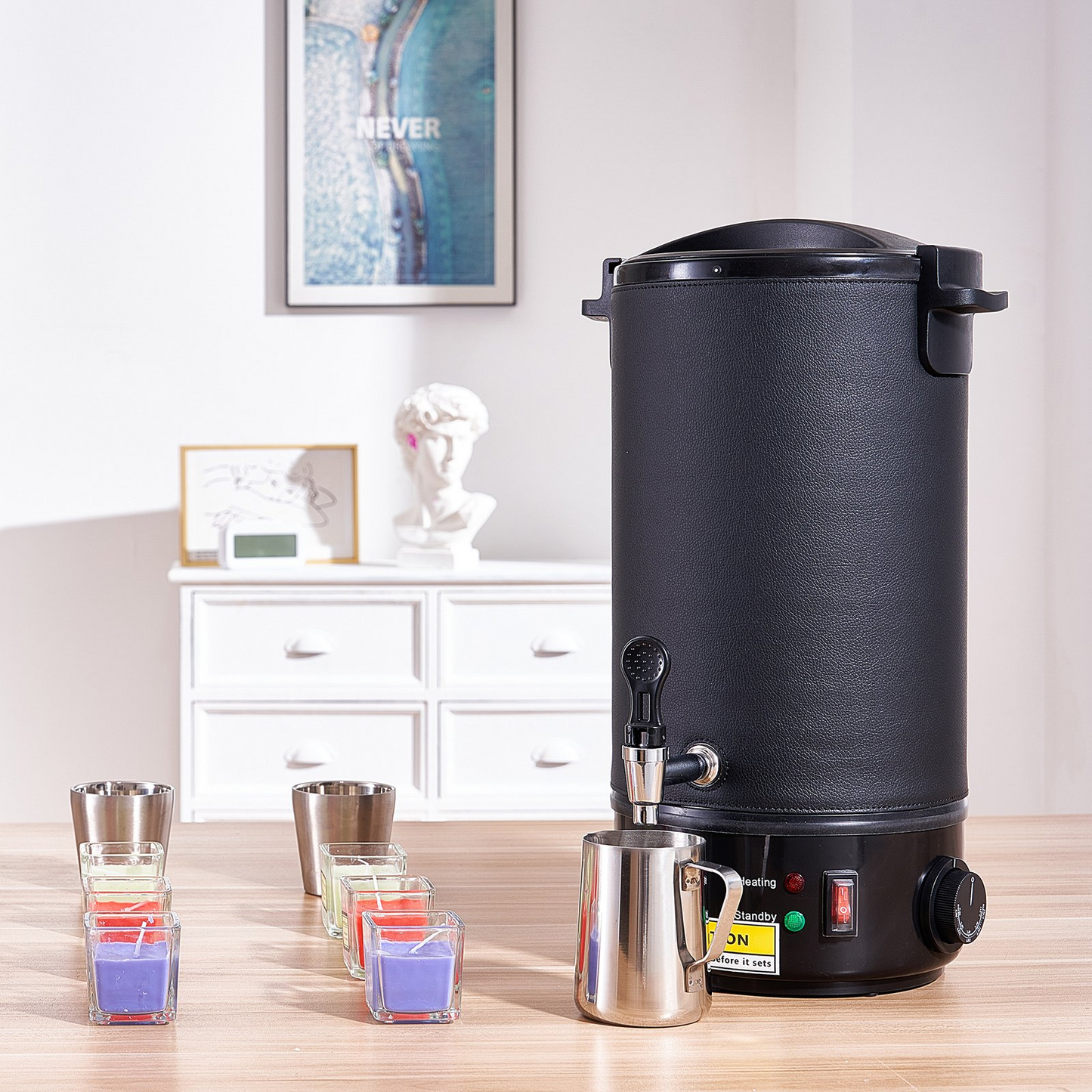 VEVOR 10L Electric Wax Melter for Candle Making | Large Capacity, Easy Pour Spout, 9-Level Temperature Control