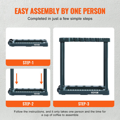 VEVOR Garden Tool Organizer – 10 Slot Yard Tool Tower Rack for Efficient Garage & Shed Organization