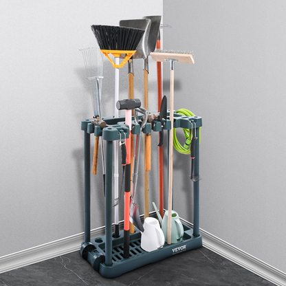 VEVOR Garden Tool Organizer – 10 Slot Yard Tool Tower Rack for Efficient Garage & Shed Organization