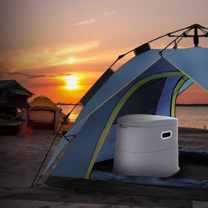 VEVOR Portable Camping Toilet - 1.3 Gallon Porta Potty with Removable Paper Holder, Dual Lids for Odor Control, Lightweight & Durable for Outdoor Adventures