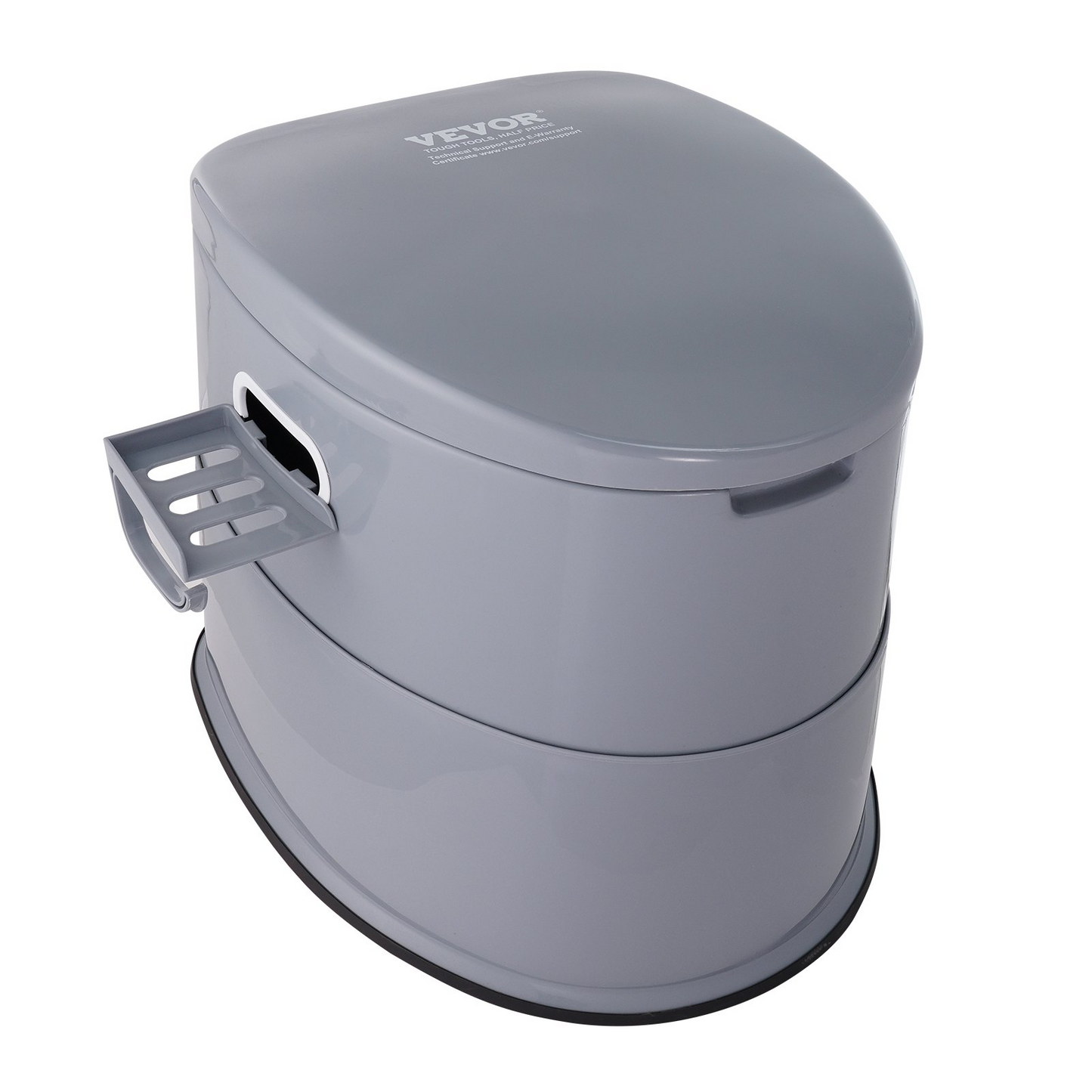 VEVOR Portable Camping Toilet - 1.3 Gallon Porta Potty with Removable Paper Holder, Dual Lids for Odor Control, Lightweight & Durable for Outdoor Adventures