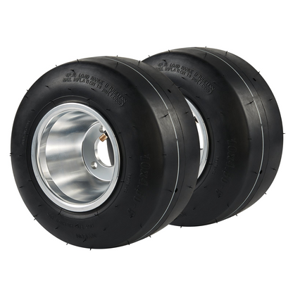 Go Kart Tires and Rims, 10x4.5-5" Durable Front Wheels, 2-Pack for Enhanced Performance and Stability