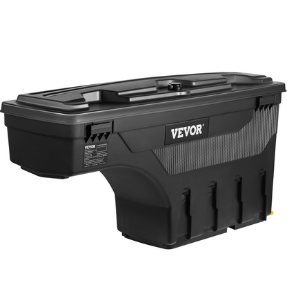 VEVOR Truck Bed Storage Box - Lockable, Waterproof ABS Tool Box, 6.6 Gal/20 L, Fits Chevy Silverado & GMC Sierra 1500 (2019-2021), Black